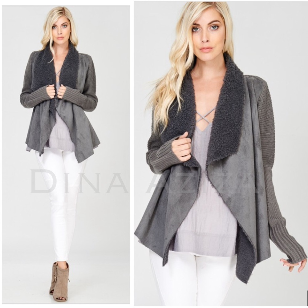 Last 1  L New Gorgeous Shearling Cardi - Picture 2 of 4